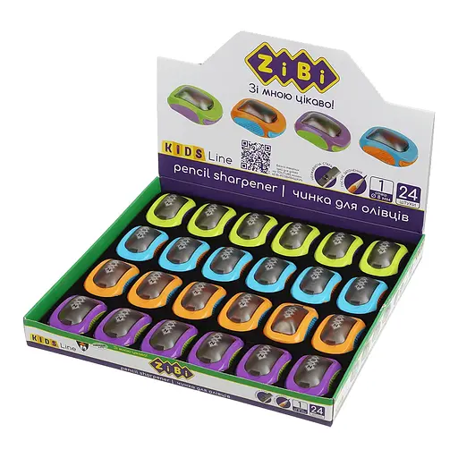 Чинка Car, с контейнером, 1 отверстие, пластиковый корпус, KIDS Line, 24 шт. (В ассортименте)