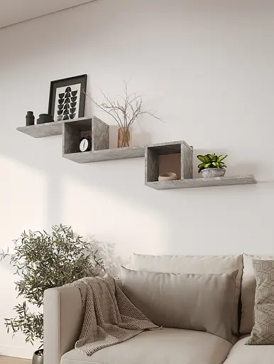 Полка-конструктор MebelStar 153,2x20x44,8 см Бетон (MBS-1798)