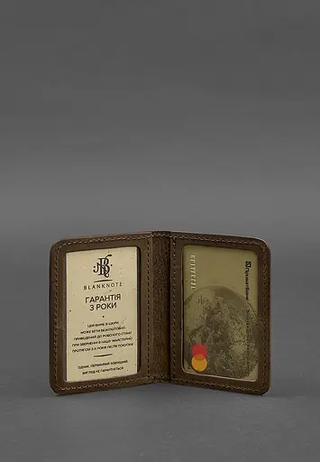 Кожаная обложка для ID-паспорта и водительского заседания 4.0 Карбон темно-коричневый - фото 3