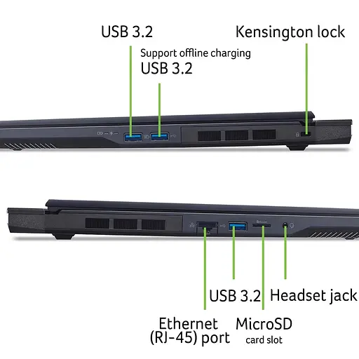 Ноутбук Acer Predator Helios Neo 16 PHN16-73 16" WQXGA IPS Intel U9-275HX 64GB F2TB NVD5060-8 Lin чорний - фото 4