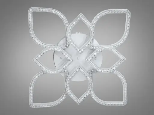 Стельова світлодіодна люстра Diasha біла 140 Вт 8 плафонів акрил без пульта - фото 4