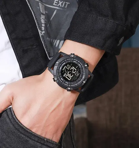 Мужские спортивные наручные часы Skmei 1762 водонепроницаемые (Черные) - фото 5