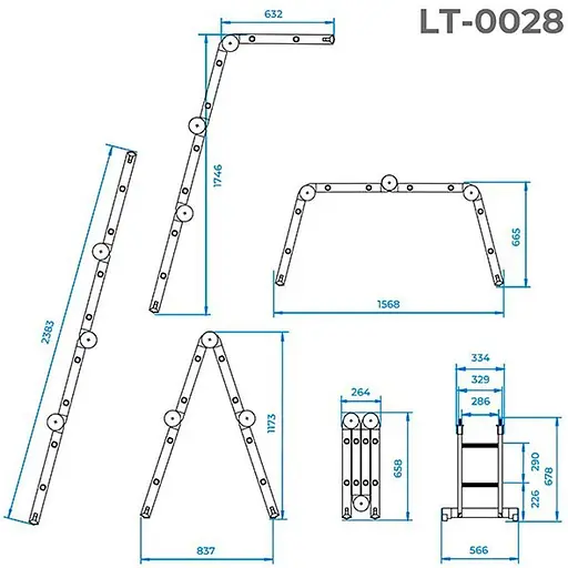 Драбина Intertool LT-0028 (140471) - фото 6