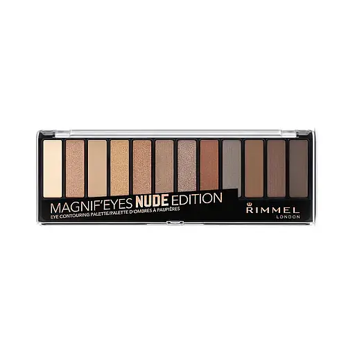 Палетка теней для век Rimmel Magnif'eyes Eye Countouring Palette, тон 001 (Nude), 14,16 г (8000019011857) - фото 1