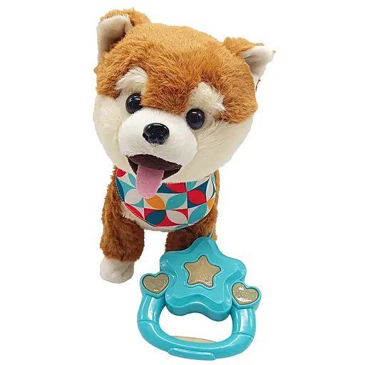 Детская интерактивная игрушка "Собака" M 5841 I UA(Brown) музыка, ходит, двигает хвостом