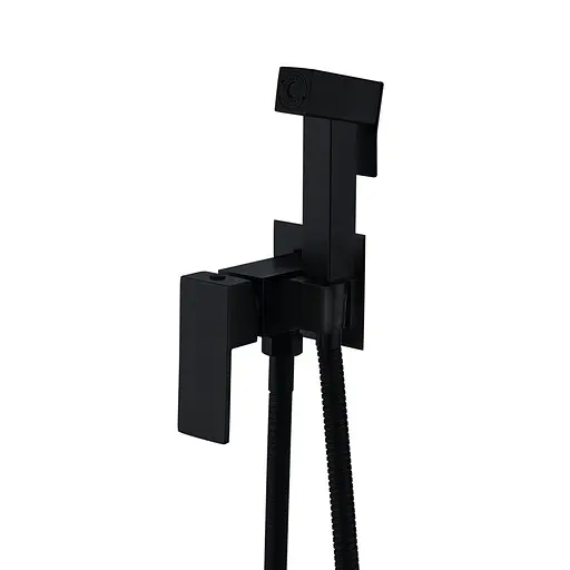 Набір гігієнічного душу прихованого монтажу Wezer PRO9В-02-BLACK, нержавіюча сталь, чорний, Чорний матовий - фото 1