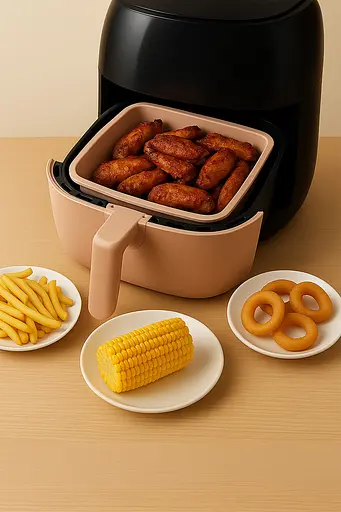 Квадратна силіконова форма для аерогрилю, духовки та мультипечі 24,5*26,5 см, Kitchen Master Бежевий 87450 - фото 2