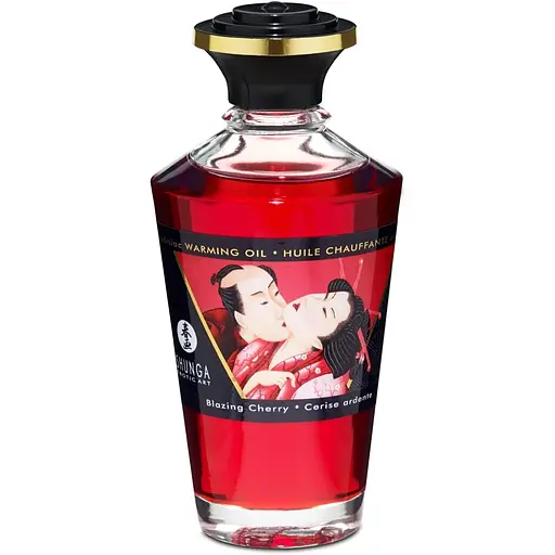 Согревающее массажное масло Shunga Aphrodisiac Warming Oil вишня, 100 мл - фото 3
