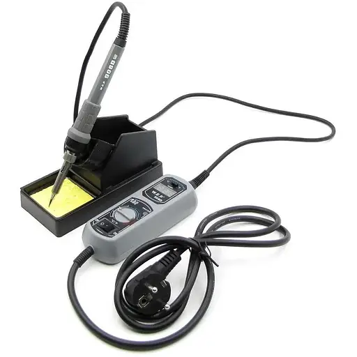 Паяльник WEP 908D с подставкой 65W, цифровая индикация, аналоговая регулировка t 200-480 гр C, жало, с портативным блоком управления - фото 2