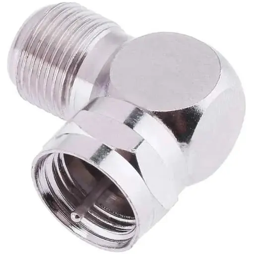 Перехідник тато антенний F-ма мама антенний F корпус метал кутовий