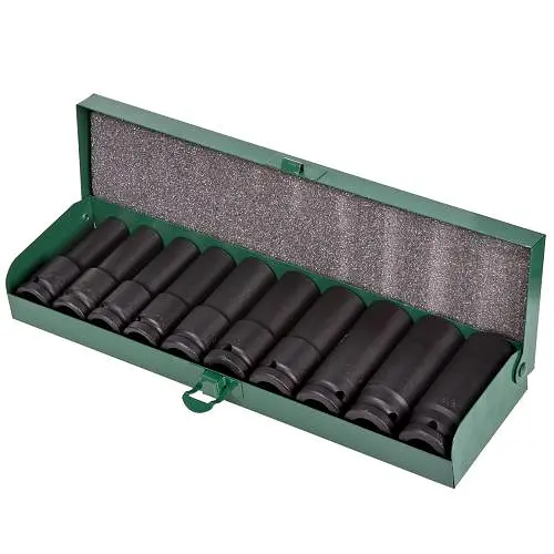 Набір торцевих головок Hans ударні глибокі 1/2 DR 10 предметів (84610М) - фото 6