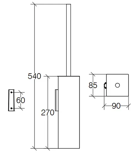 Ершик для унитаза настенный Lineabeta Skoati, 50053.22, Черный - фото 2