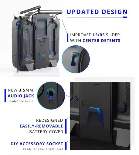 Пульт дистанционного управления RadioMaster TX16S MKII ELRS M2 16-канальный передатчик для БПЛА систем FPV черный (18772) - фото 4