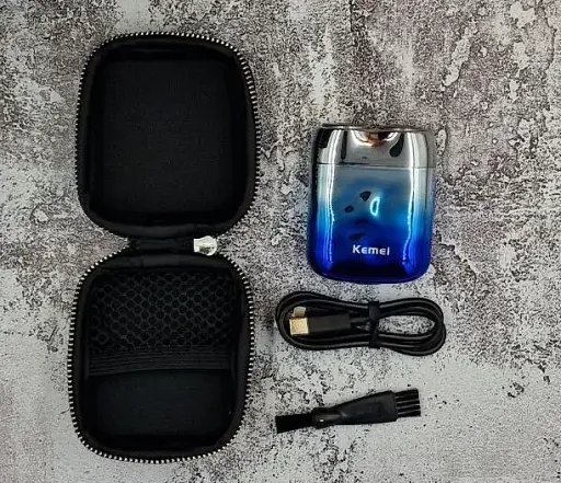 Электробритва Kemei KM-C30 (компактная, с жестким кейсом, USB-зарядка) - фото 3