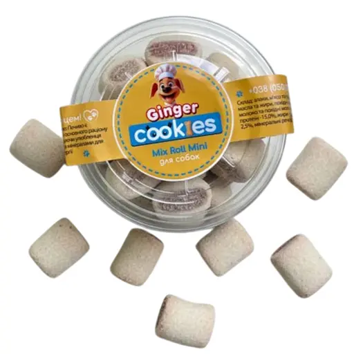 Лакомство для собак Печенье Ginger Cookies Mix Roll Mini 130 г  - фото 1