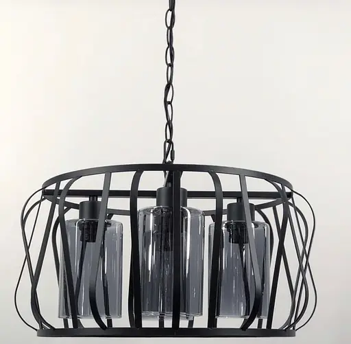 Сучасний світильник в корпусі чорного кольору на 4 плафони Line.F Колір плафона Графітовий - фото 5