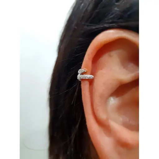 Срібна сережка-кафф на хелікс Umax. 70121U - фото 2