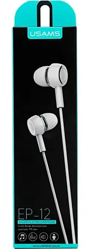 Провідні навушники Usams EP-12, 3.5mm, 1.2m, white - фото 4