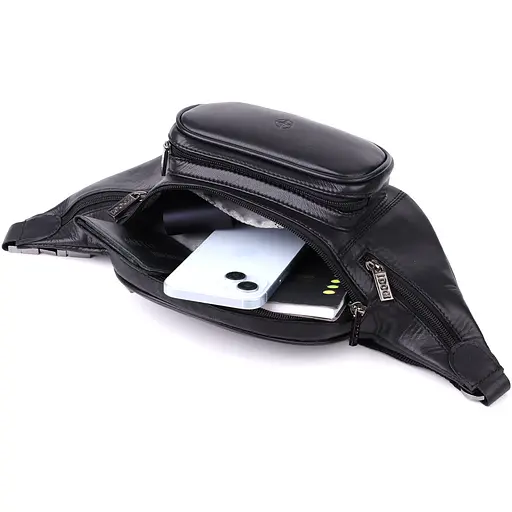 Цікава чоловіча сумка на пояс із гладкої натуральної шкіри TONY PEROTTI 42х12х6 см sum0028955 - фото 8