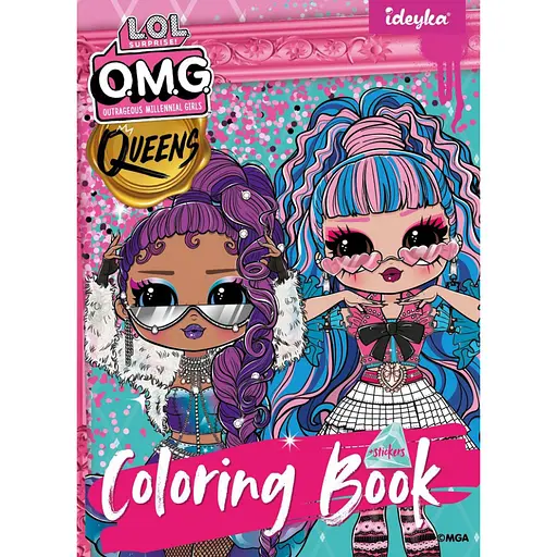 Детская книга-раскраска L.O.L O.M.G. Queens LCB14 со стикерами
