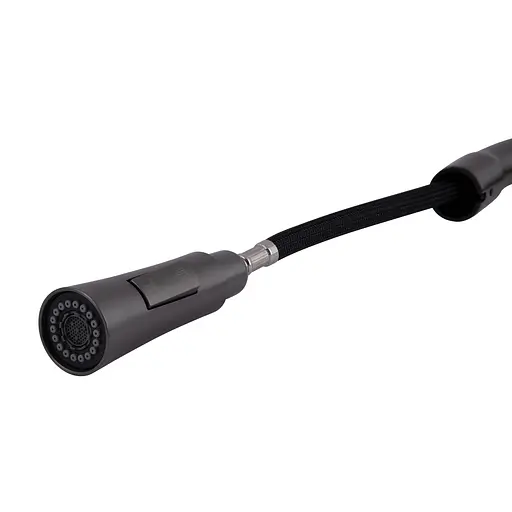 Смеситель для кухни Qtap Vlasta New с выдвижным изливом QTVLA344GMB45647 Gunmetal Black PVD Шлифованный черный хром - фото 4