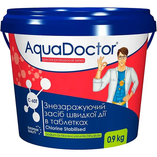 Хлор AquaDoctor C-60T в таблетках 0.9 кг - фото 1