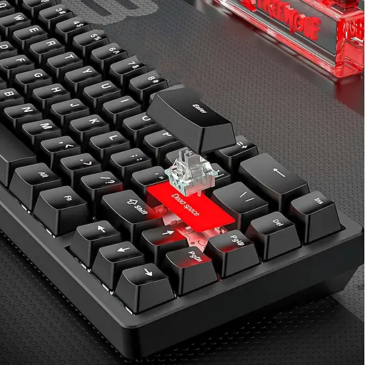 Игровая проводная магнитная клавиатура FreeWolf F68 / Magnetic Switch / RGB / Wired / Black - фото 4