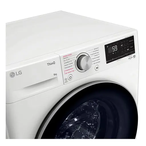 Стиральная машина LG фронтальная 9 кг 1400 A+++ 57 см дисплей пара инвертор белый - фото 9