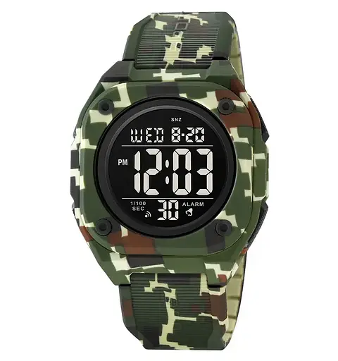 Годинник чоловічий наручний спортивний Skmei 2160 (Зелений камуфляж)