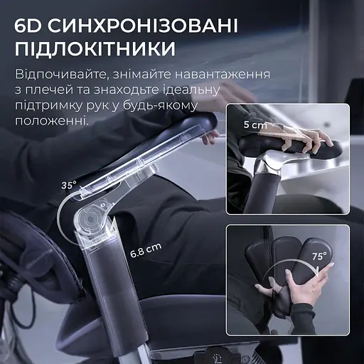 Игровое кресло Sihoo DORO S300 Mesh Dark Grey (S300-M201) - фото 10