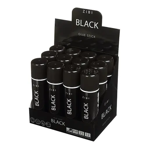 Набір клею ZIBI BLACK 22г, основа PVP, 12 штук ZB.6308