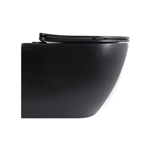 Унитаз подвесной Qtap Robin New Ultra Quiet с сиденьем с сиденьем Soft-Close Black matt QT13332381АSMB, Черный матовый - фото 4