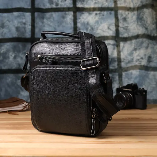 Ділова чоловіча сумка з ручкою для перенесення в руці з натуральної шкіри Vintage 21х25х10 см sum0027500 - фото 10