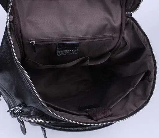 Городской мужской кожаный рюкзак, черный Tiding 28.5х41х18.5 см sum0028453 - фото 6