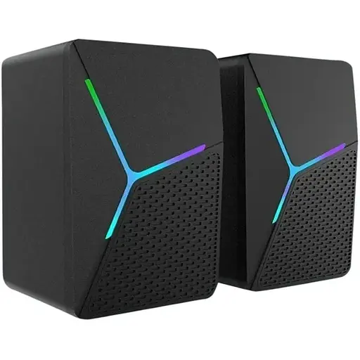 Настільні колонки Jedel S-553 з LED підсвічуванням 2x3W чорний - фото 1