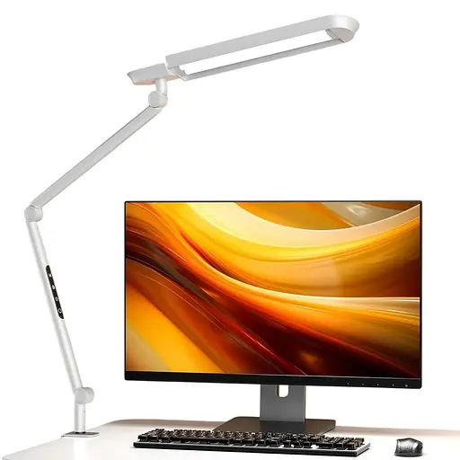 Світлодіодна настільна лампа AmazLit 1100 люмен з поворотним кріпленням, 18 Вт, висока яскравість, захист очей