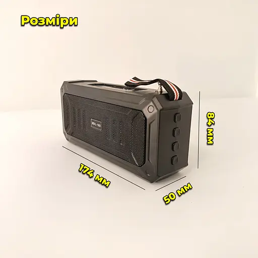 Багатофункціональний портативний FM радіоприймач / Bluetooth-колонка з акумулятором, сонячна панель. MP3-плеєр USB / microSD - фото 14