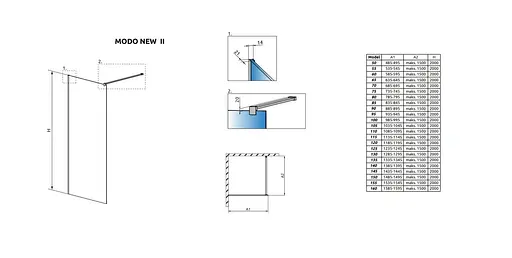 Душова перегородка Radaway Modo New II 65 см 389065-01-01 - фото 10