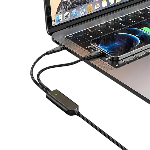 Кабель Hoco U102 Super Роздвоєний 1.5 м Type-C to 2 x Type-C