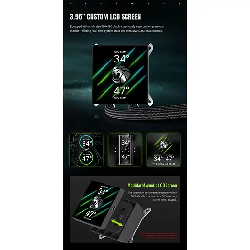 СВО GameMax HAILSTORM 360 BK (HAILSTORM 360 BK) - фото 15