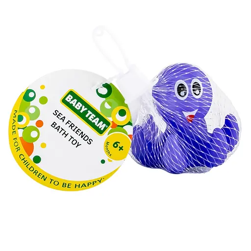 Іграшка для ванни Baby Team Морські друзі Восьминіг фіолетова (9045_восьминіг) - фото 2