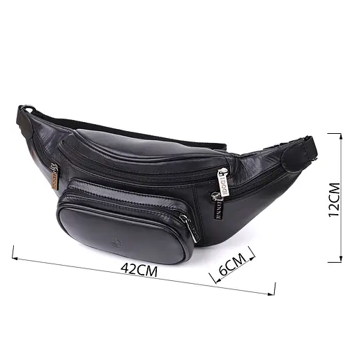 Цікава чоловіча сумка на пояс із гладкої натуральної шкіри TONY PEROTTI 42х12х6 см sum0028955 - фото 3