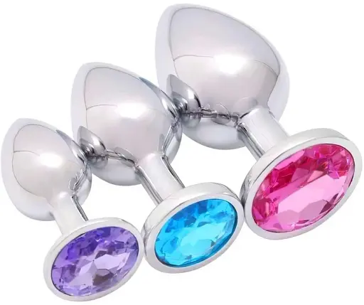 Набір металевих анальних пробок I’MCUM Metal Anal Plug Set Розмір S-M-L Сріблястий 3 шт (7970379617702) (IM-MPlugSet_3pcs)