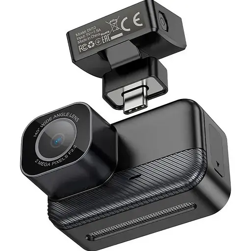 Автомобильный видеорегистратор Hoco DV10 Mini Screen Dashcam Black (6942007638630) [140703] - фото 5
