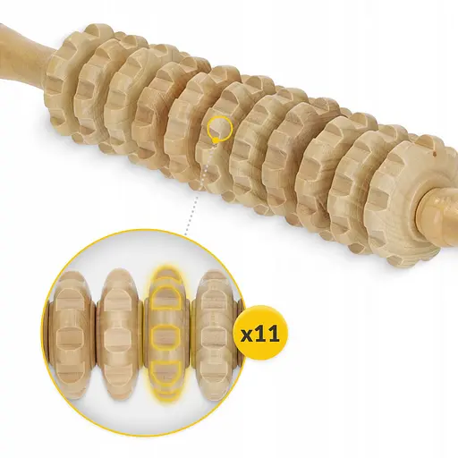 Массажер для тела 4FIZJO ручной, деревянный 4FJ0645 (P-5905973400244) - фото 5