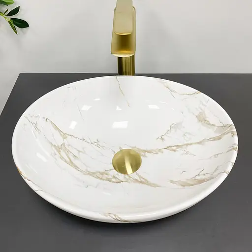 Умивальник VBI Parma stains glossy накладний VBI-011015, Мармур - фото 4