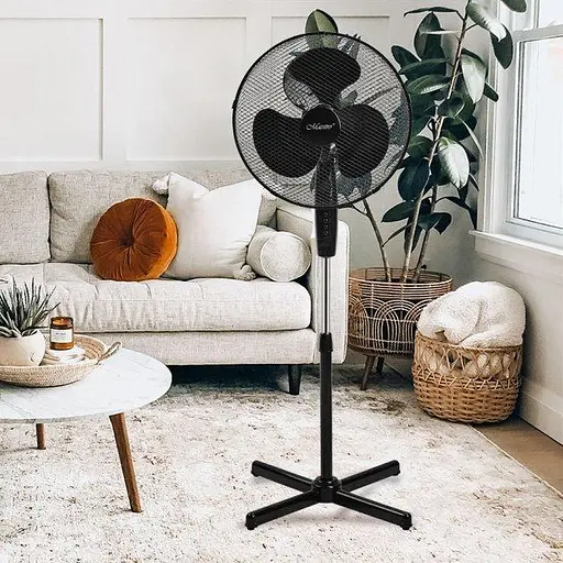 Напольный поворотный электрический универсальный вентилятор Maestro MR-901 с защитной решеткой для дома офиса - фото 3