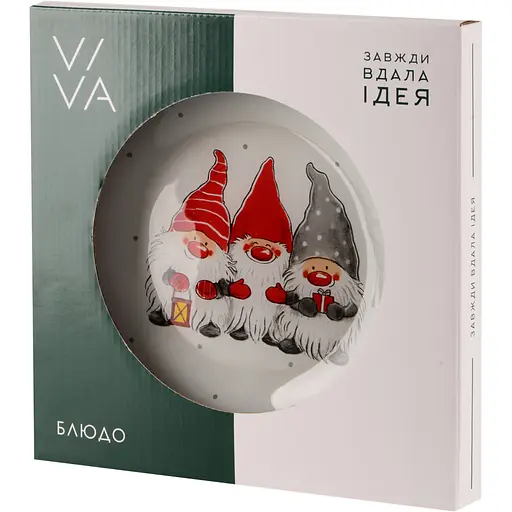 Блюдо Viva NY Gnomes Gift кругле 26 см(S30105-2) - фото 4
