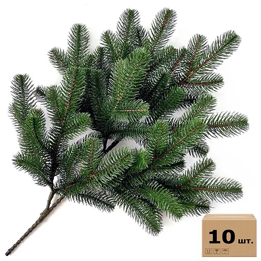Гілка ялинки штучна Hvoya Lux зелена 60 см 10 шт.