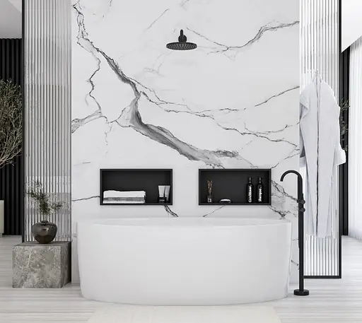 Встраиваемая полка Rea 30x45 black matt с ободком REA-05604, Черный матовый - фото 2